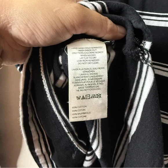 Anthropologie Maeve Black White It Girl Embellished Polo Top - Picture 6 of 7